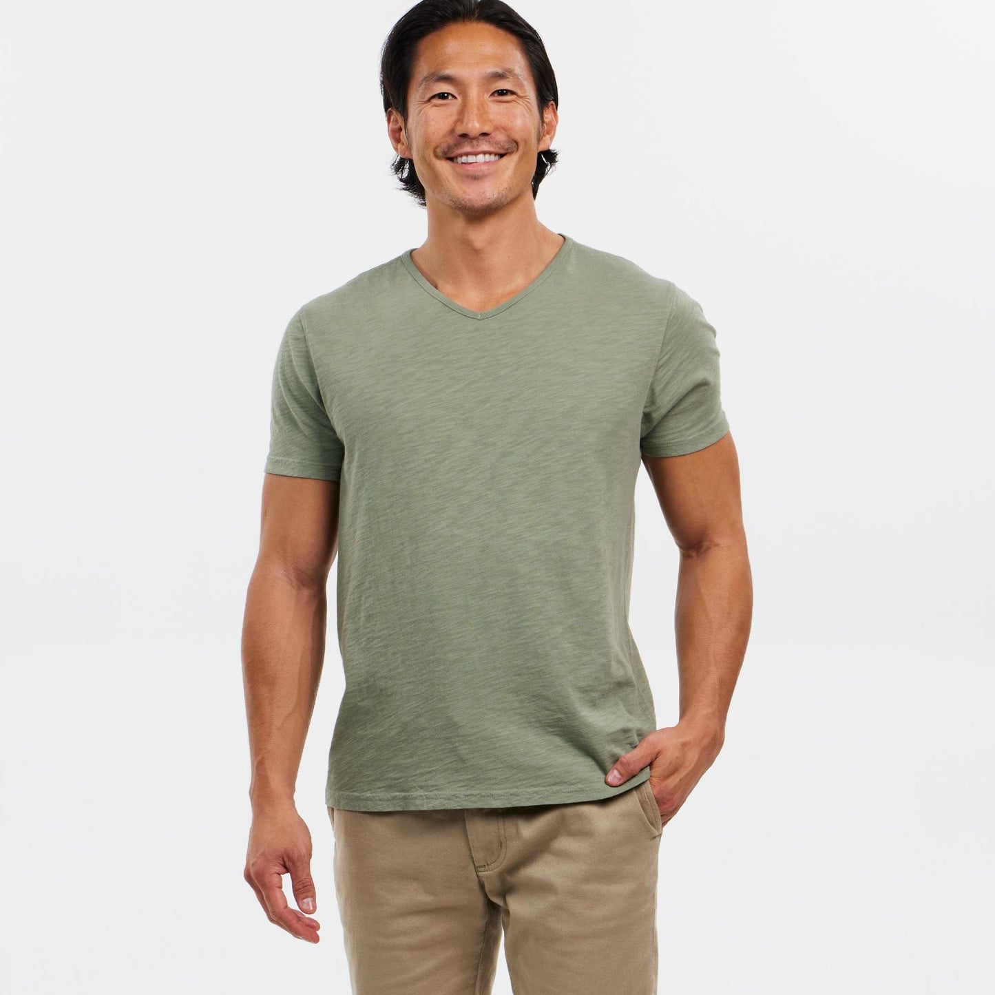 Ash & Erie Lightweight Washed Blue Crew Neck T-Shirt for Short Men Short Sleeve Premium Tee