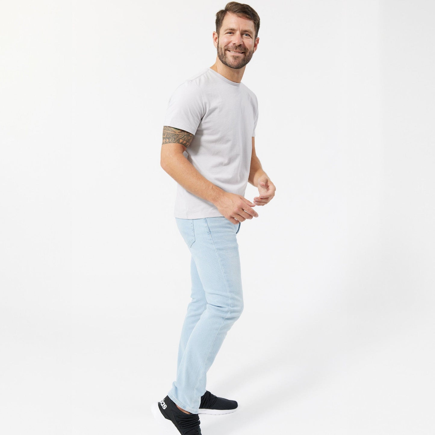 Ash & Erie Space Grey Pima Cotton Crew Neck T-Shirt for Short Men Short Sleeve Premium Tee