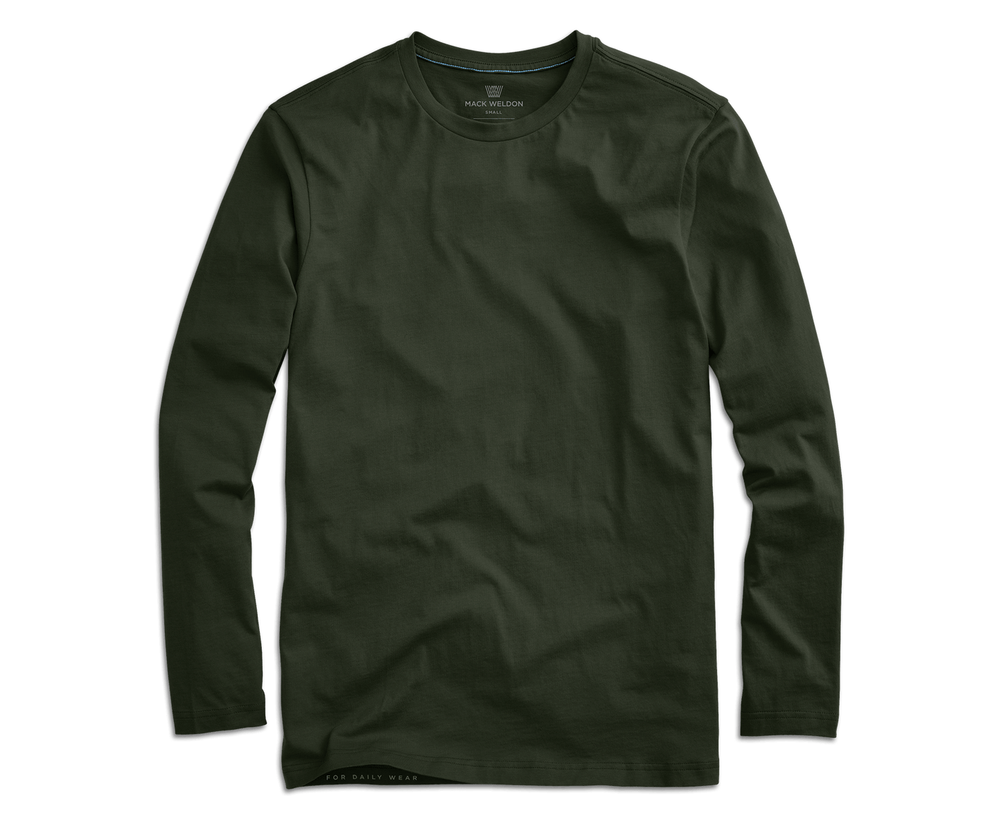 Duffel Bag Green | Front view of Pima Long Sleeve T-Shirt in Duffel Bag Green