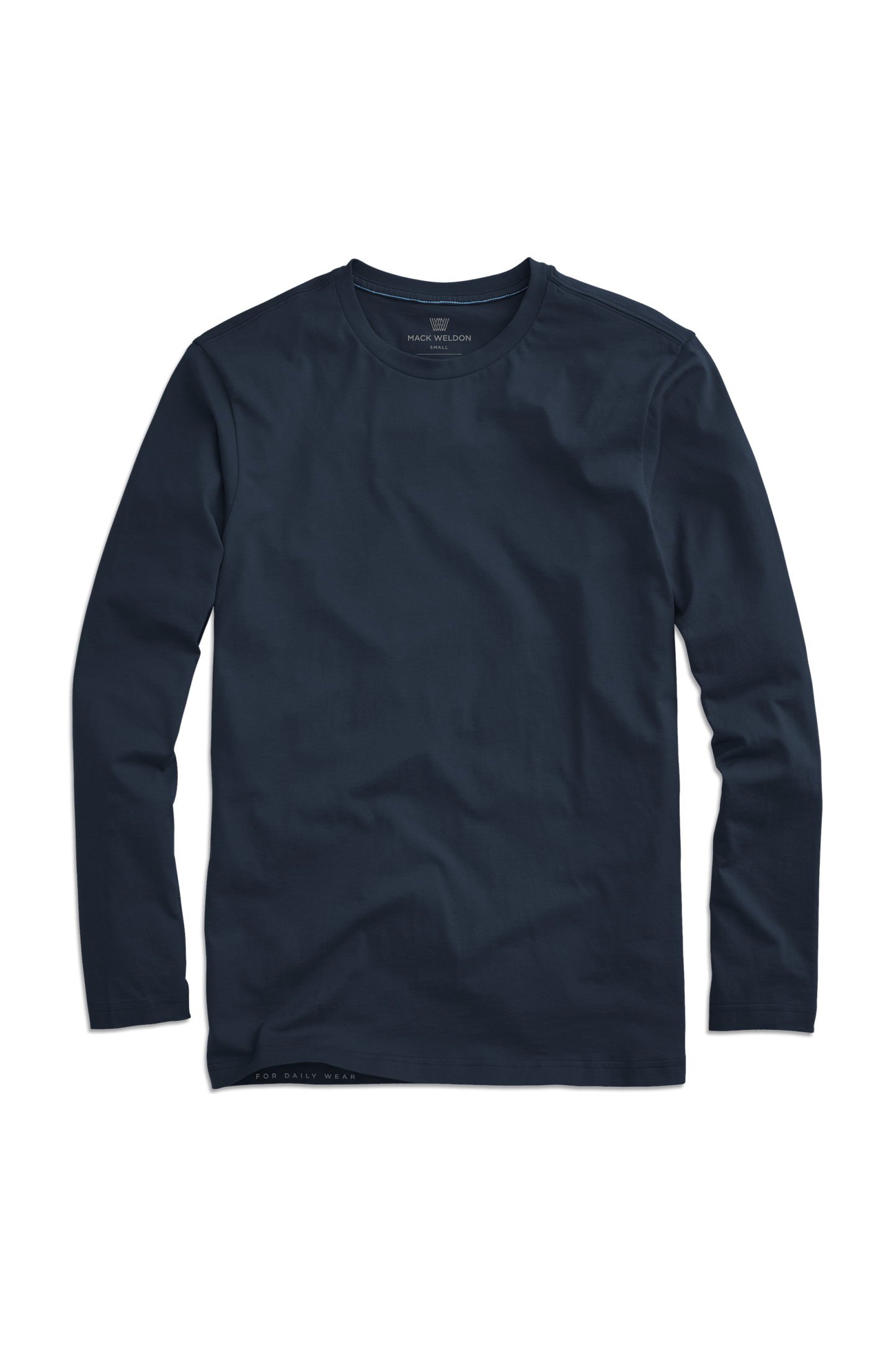True Navy | Front view of Pima Long Sleeve T-Shirt in True Navy