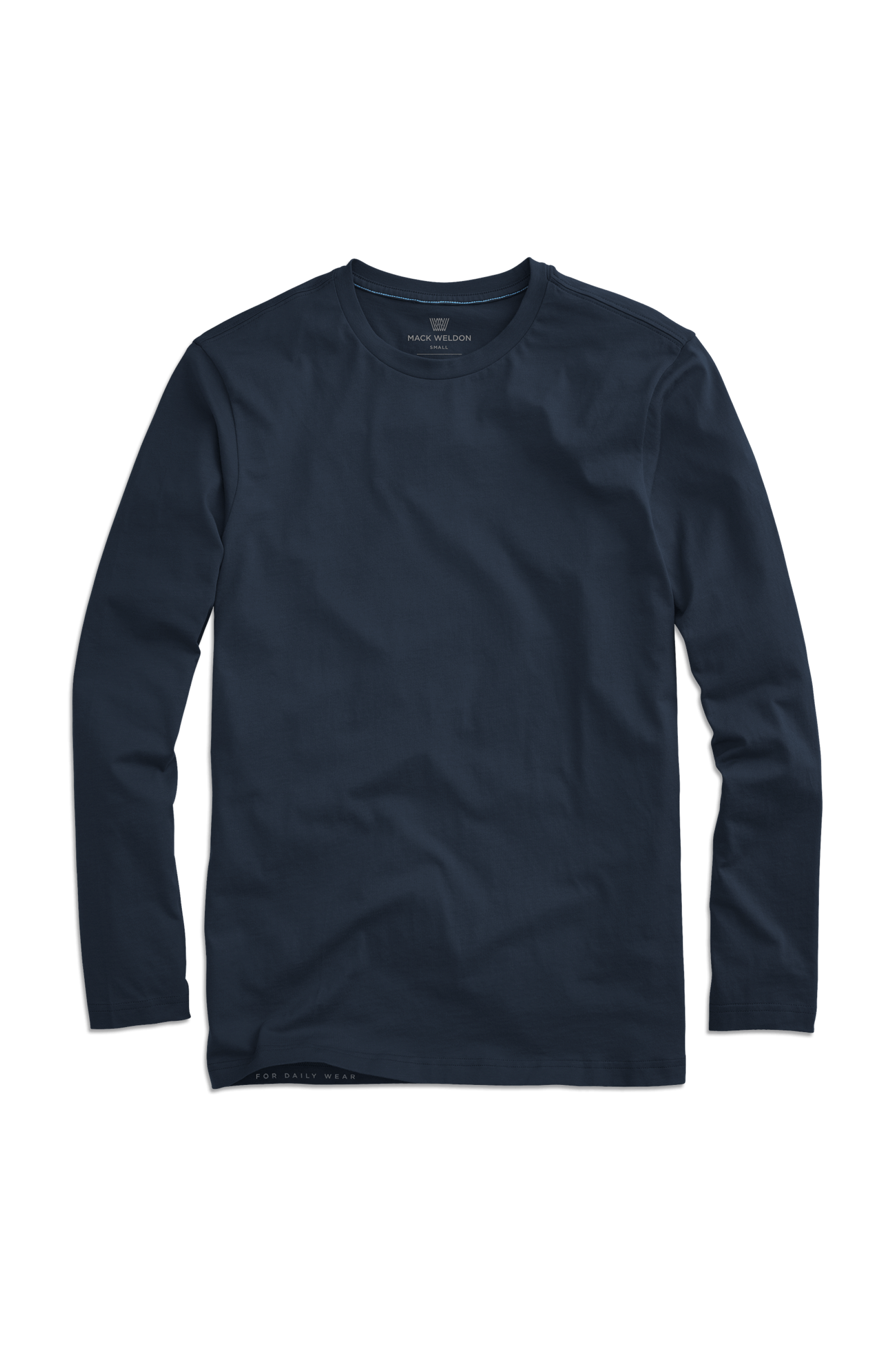 True Navy | Front view of Pima Long Sleeve T-Shirt in True Navy