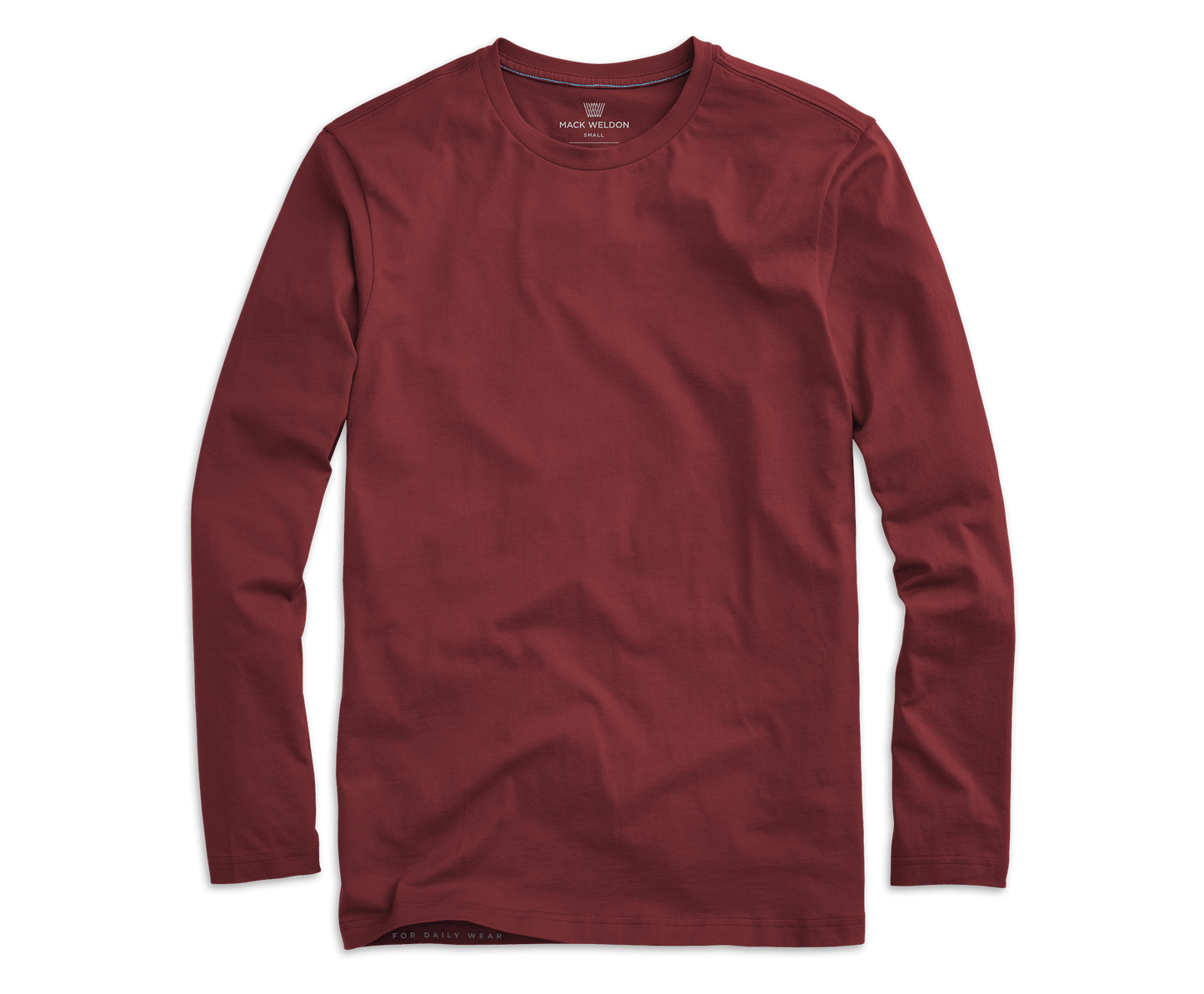 Red Fern | Front view of Pima Long Sleeve T-Shirt in Red Fern
