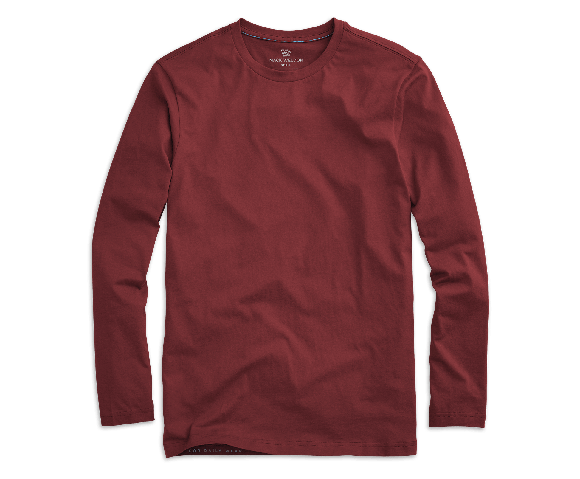 Red Fern | Front view of Pima Long Sleeve T-Shirt in Red Fern