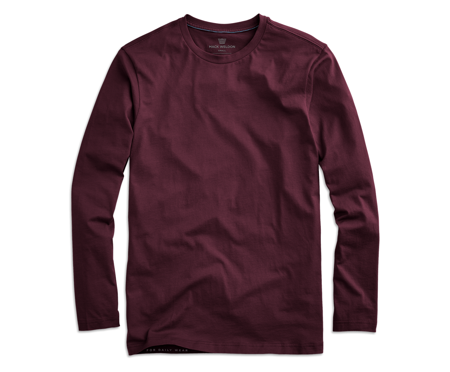 Wild Plum | Front view of Pima Long Sleeve T-Shirt in Wild Plum