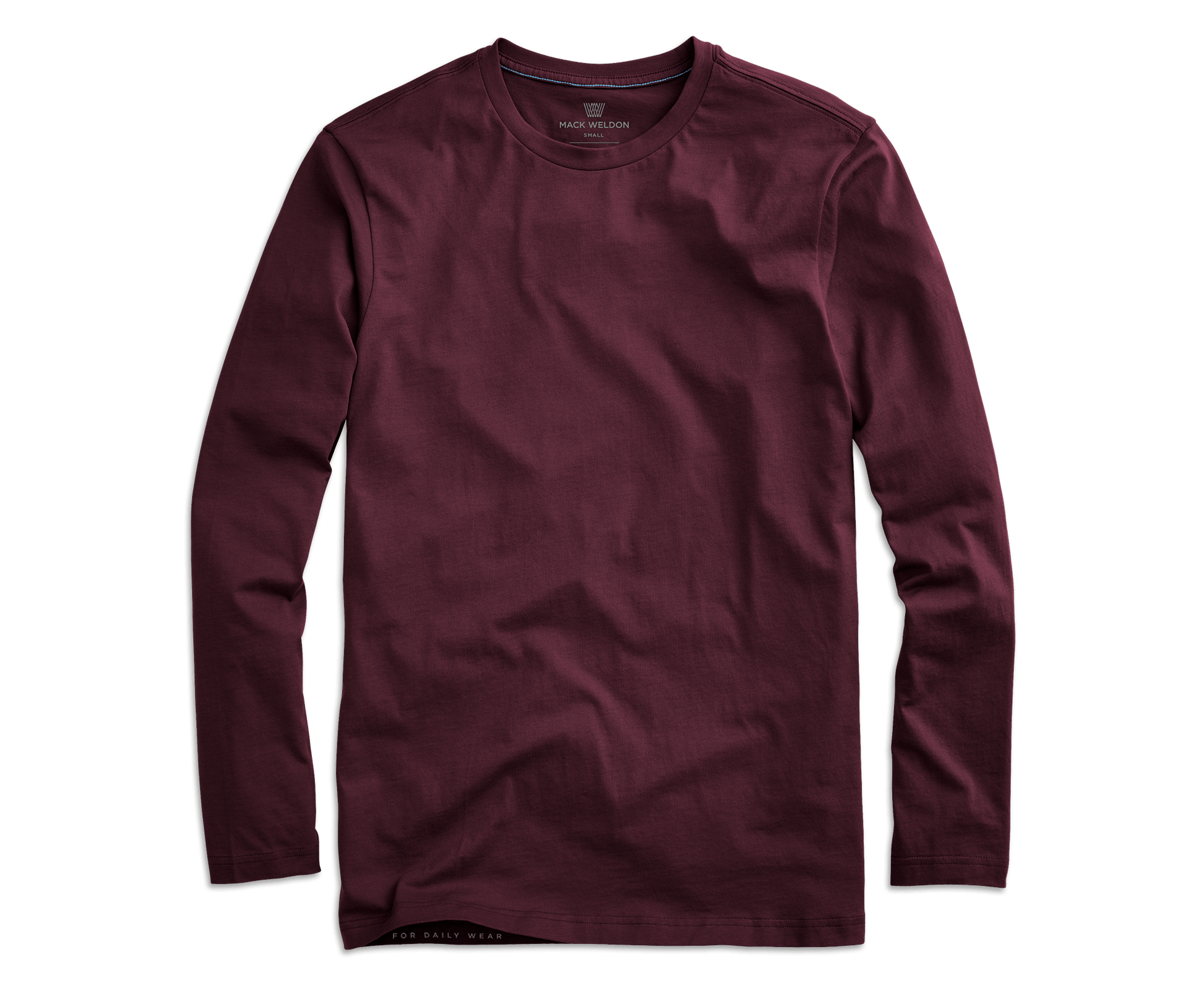 Wild Plum | Front view of Pima Long Sleeve T-Shirt in Wild Plum