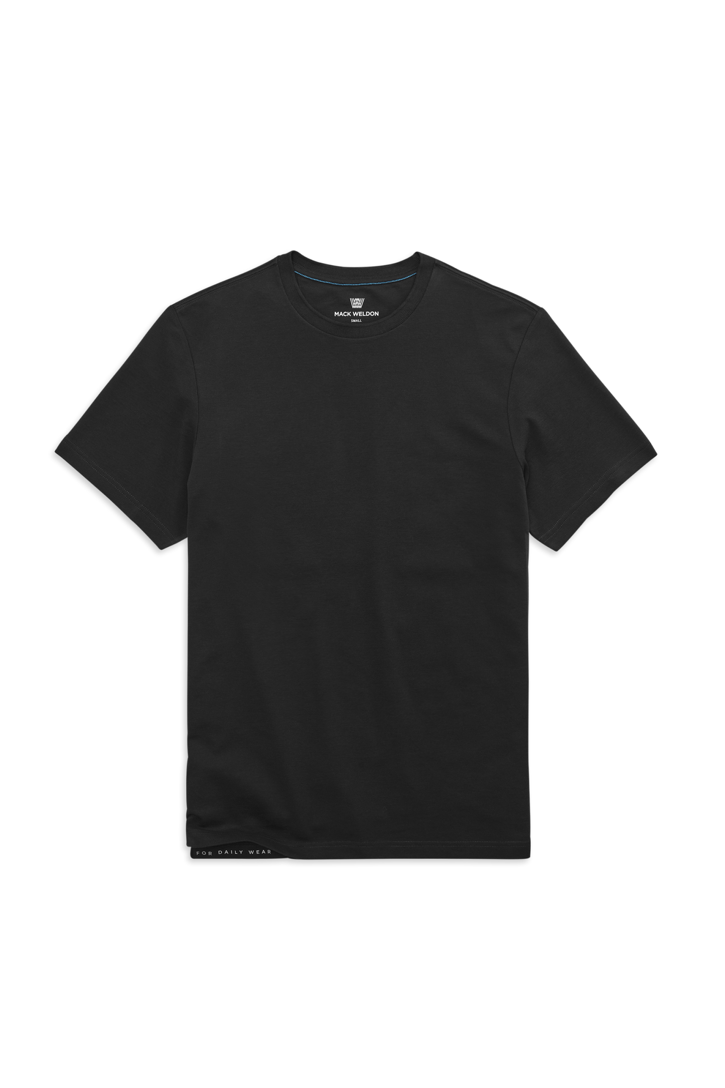 True Black | Front view of Silver Pique T-Shirt in True Black
