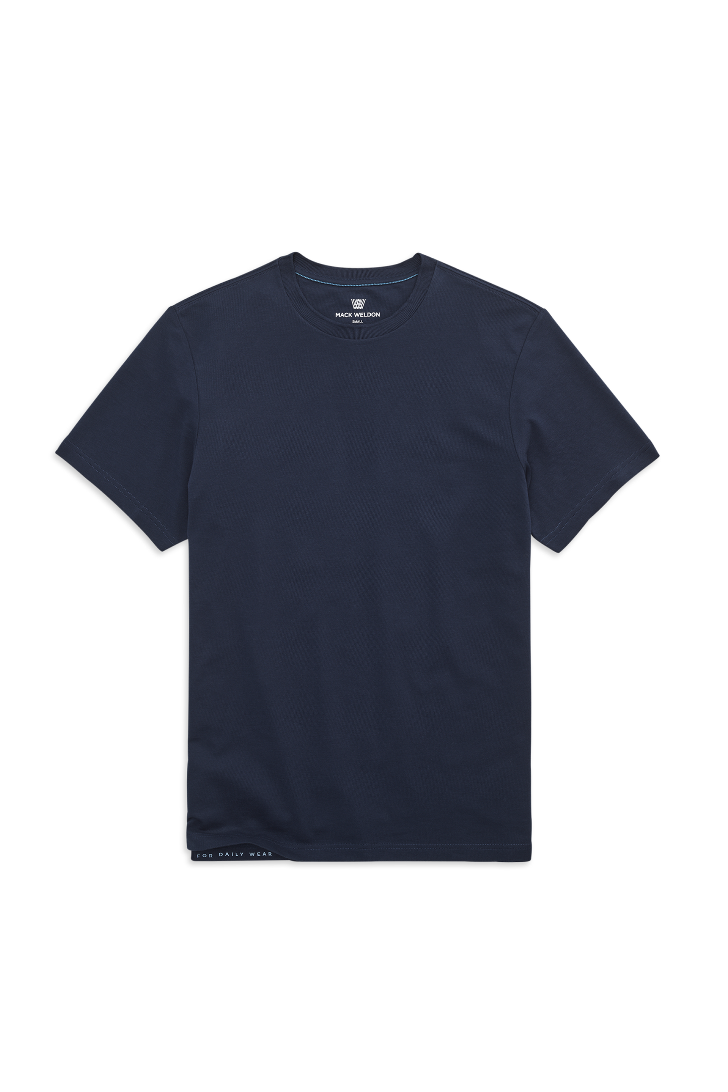 True Navy | Front view of Silver Pique T-Shirt in True Navy