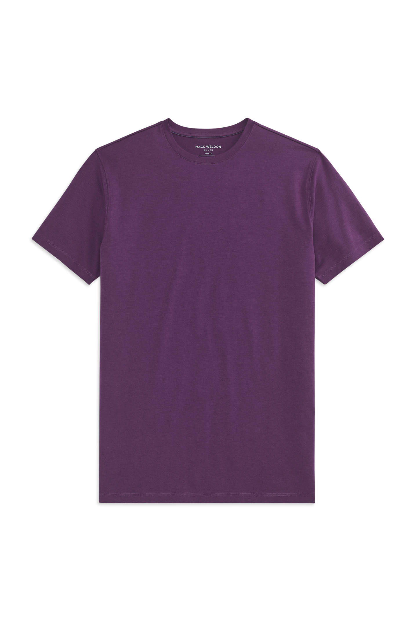 Front view of the Silver Crew Neck T-Shirt in Fig Pudding