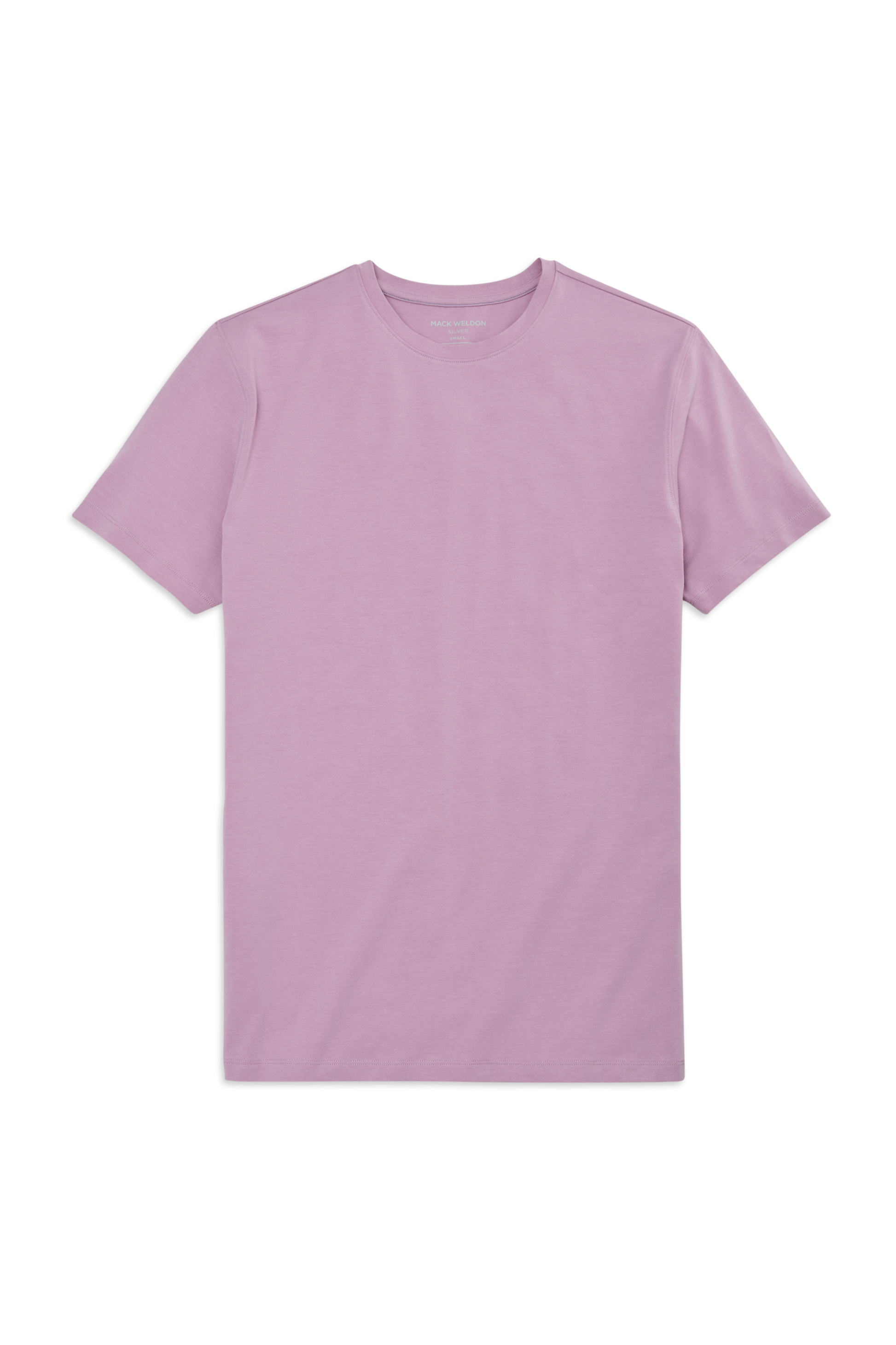 Purple Shade | Front view of Silver Crew Neck T-Shirt in Purple Shade