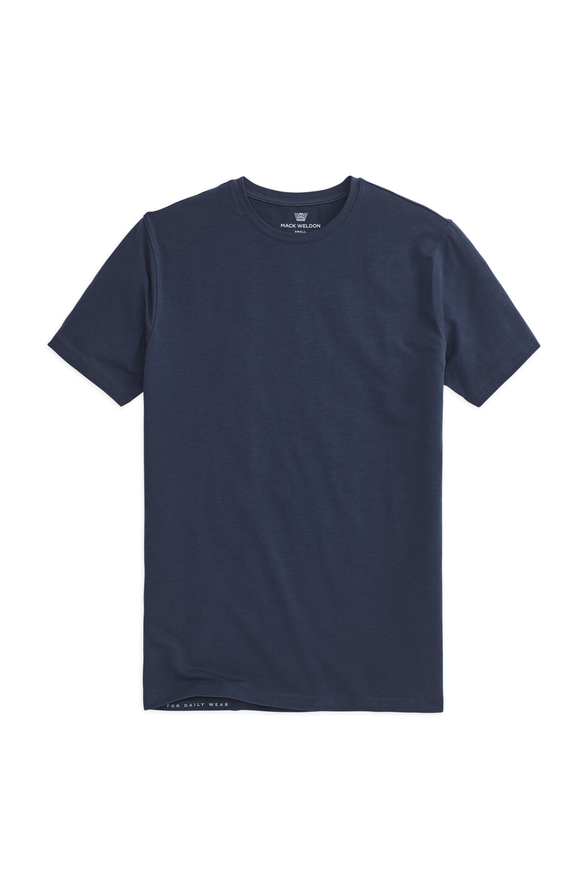 True Navy | Front view of Silver Crew Neck T-Shirt in True Navy