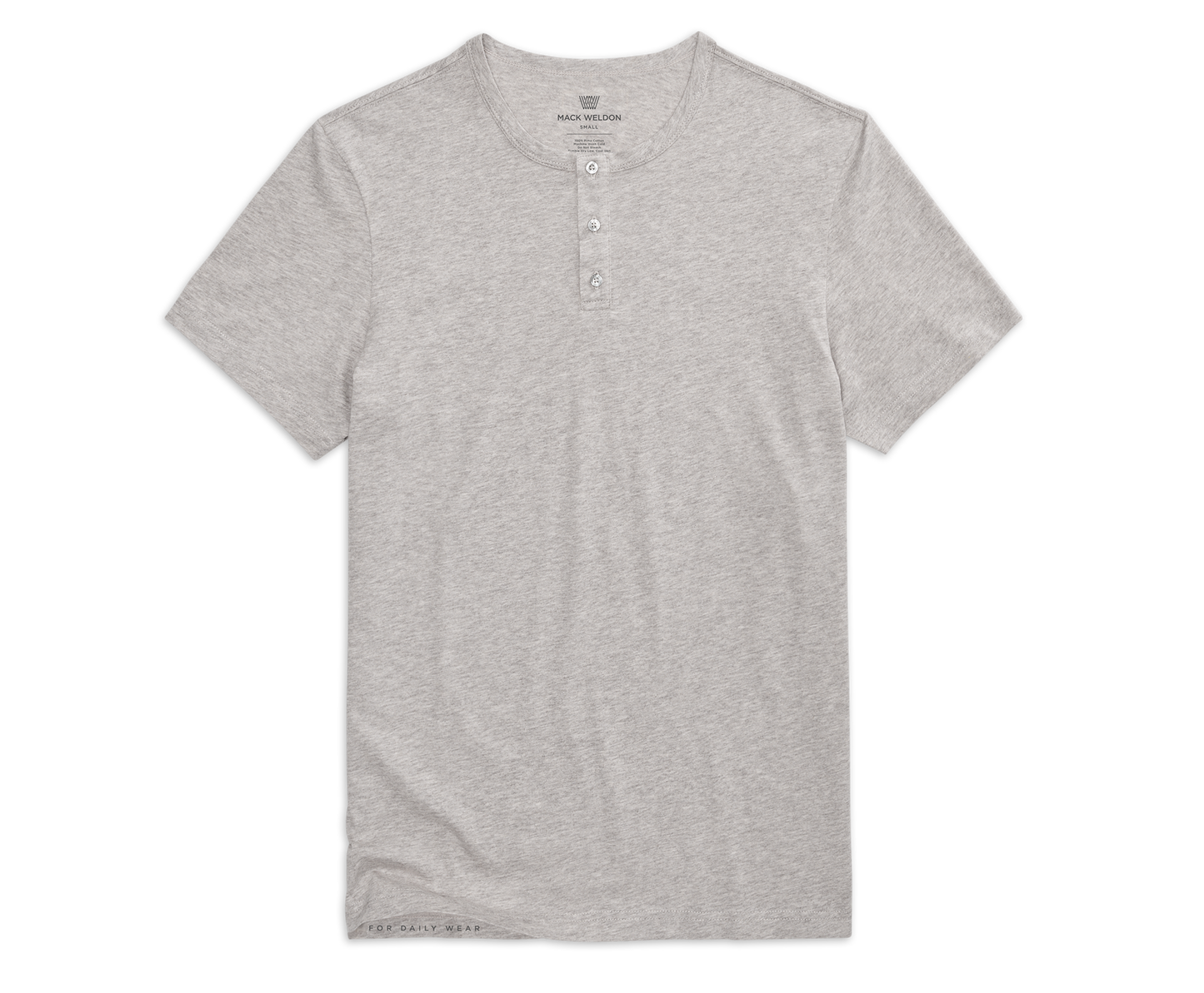 Sand Heather | Front view of Pima Short Sleeve Henley in Sand Heather