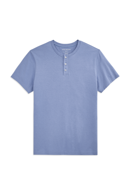 Desert Spring | Front view of Pima Short Sleeve Henley in Desert Spring