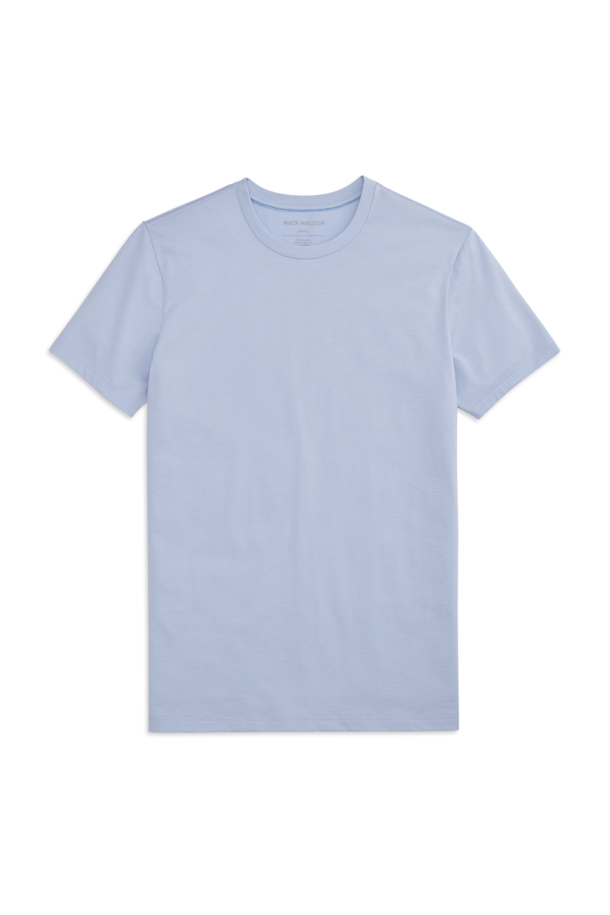 Front view of a Pima Crew Neck T-Shirt in  First Frost