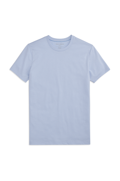Front view of a Pima Crew Neck T-Shirt in  First Frost