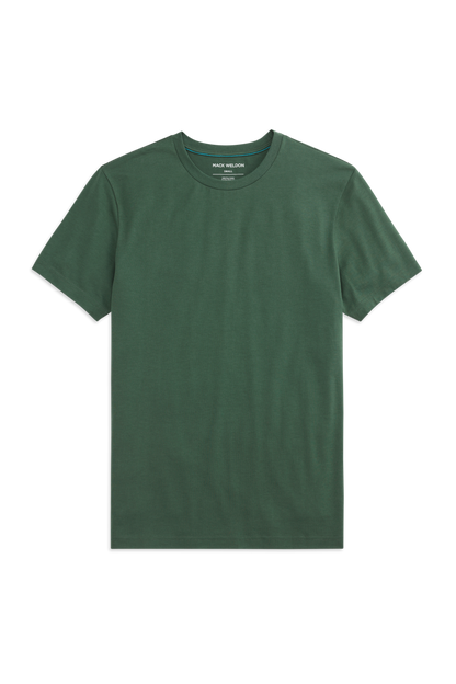 Front view of a Pima Crew Neck T-Shirt in  Greenlake