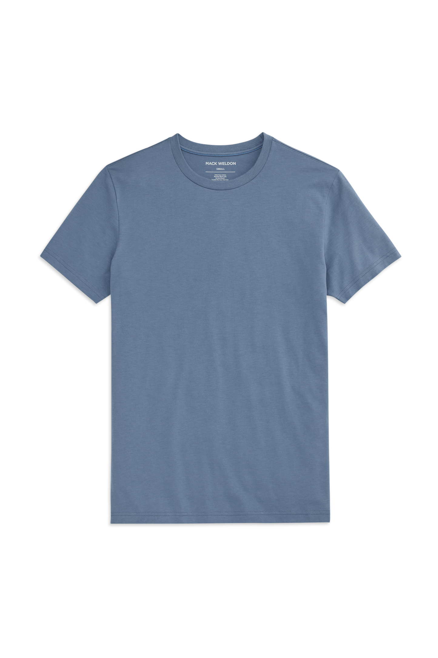 Front view of a Pima Crew Neck T-Shirt in  Ice Storm