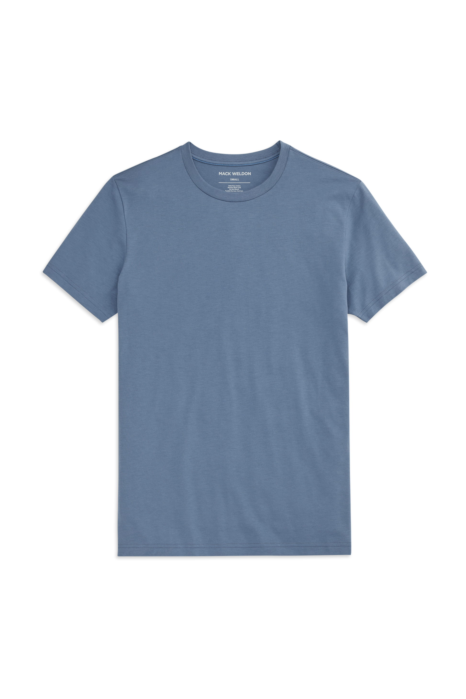 Front view of a Pima Crew Neck T-Shirt in  Ice Storm