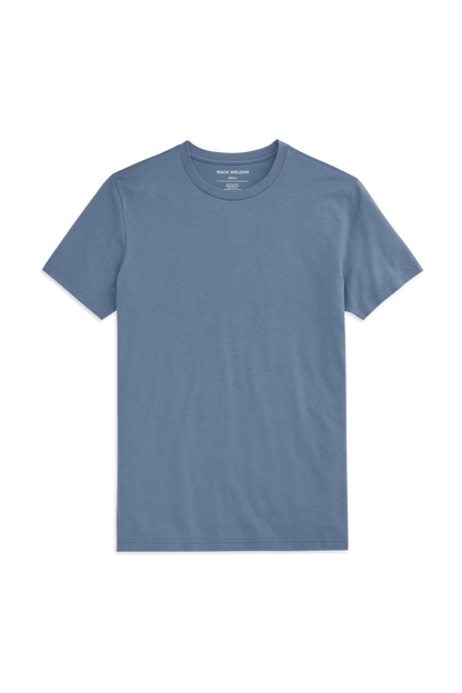Front view of a Pima Crew Neck T-Shirt in  Ice Storm