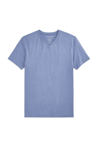 Front view-Pima V-Neck T-Shirt in Desert Spring