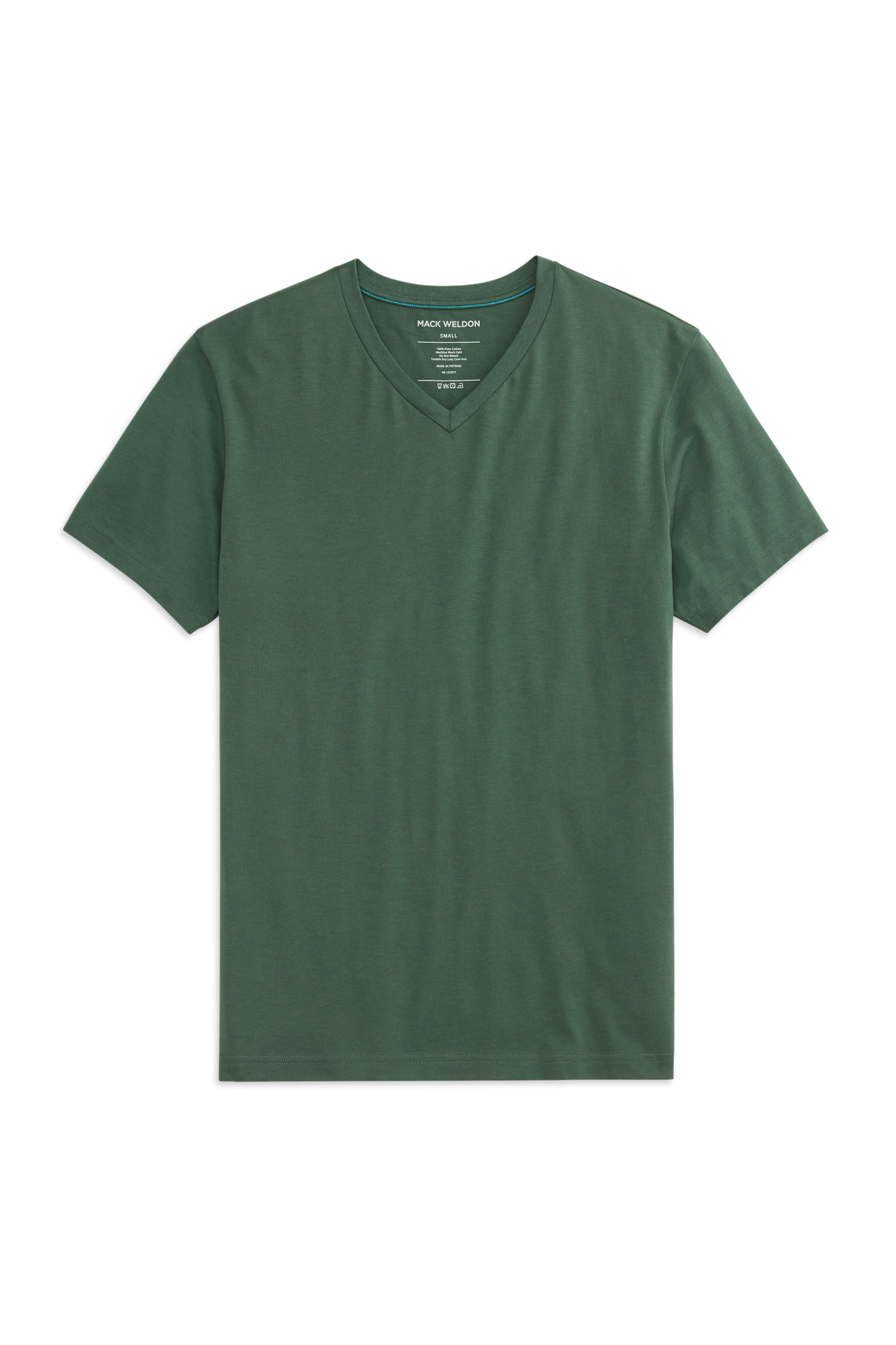 Front view-Pima V-Neck T-Shirt in Greenlake