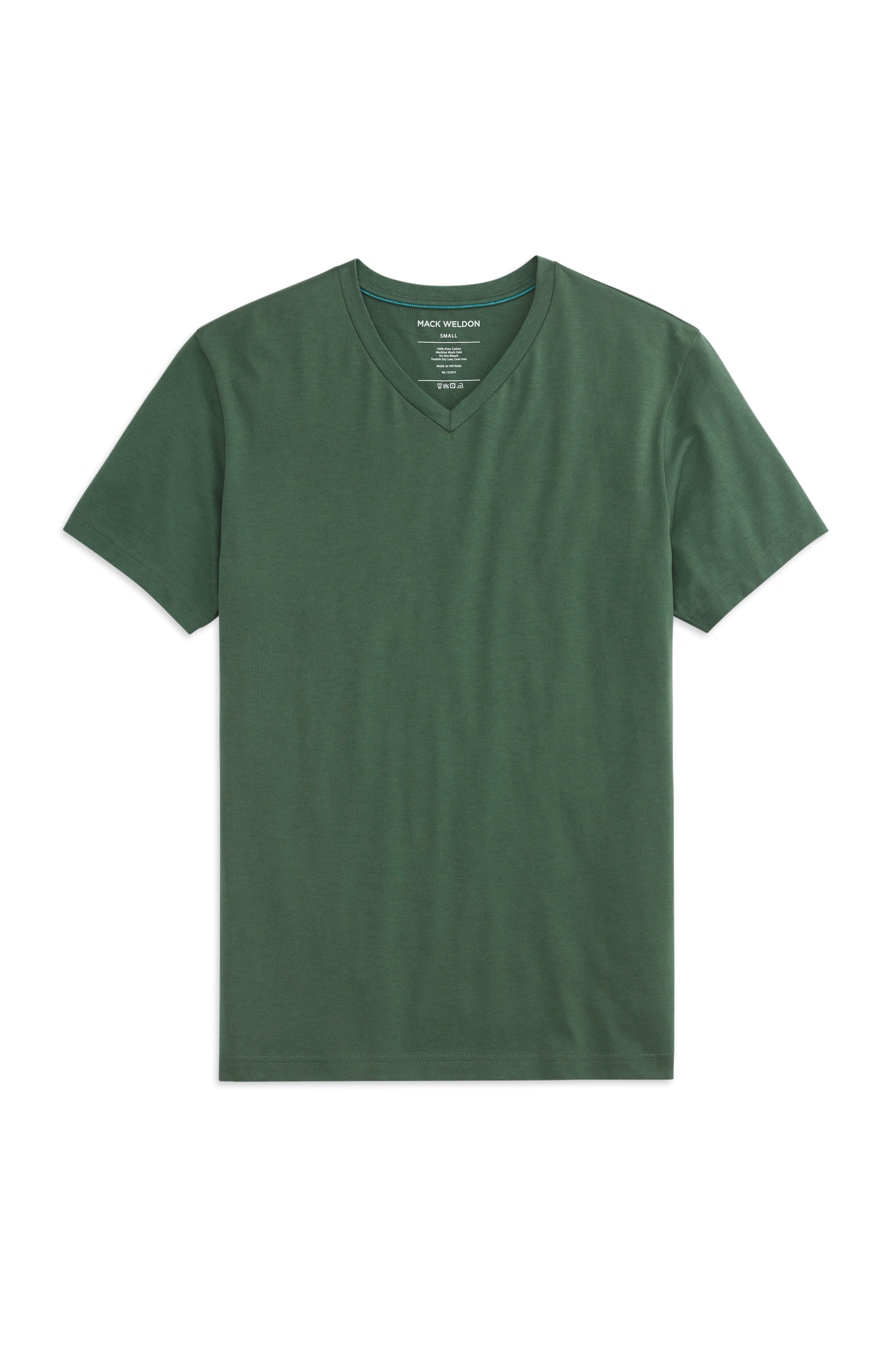 Front view-Pima V-Neck T-Shirt in Greenlake