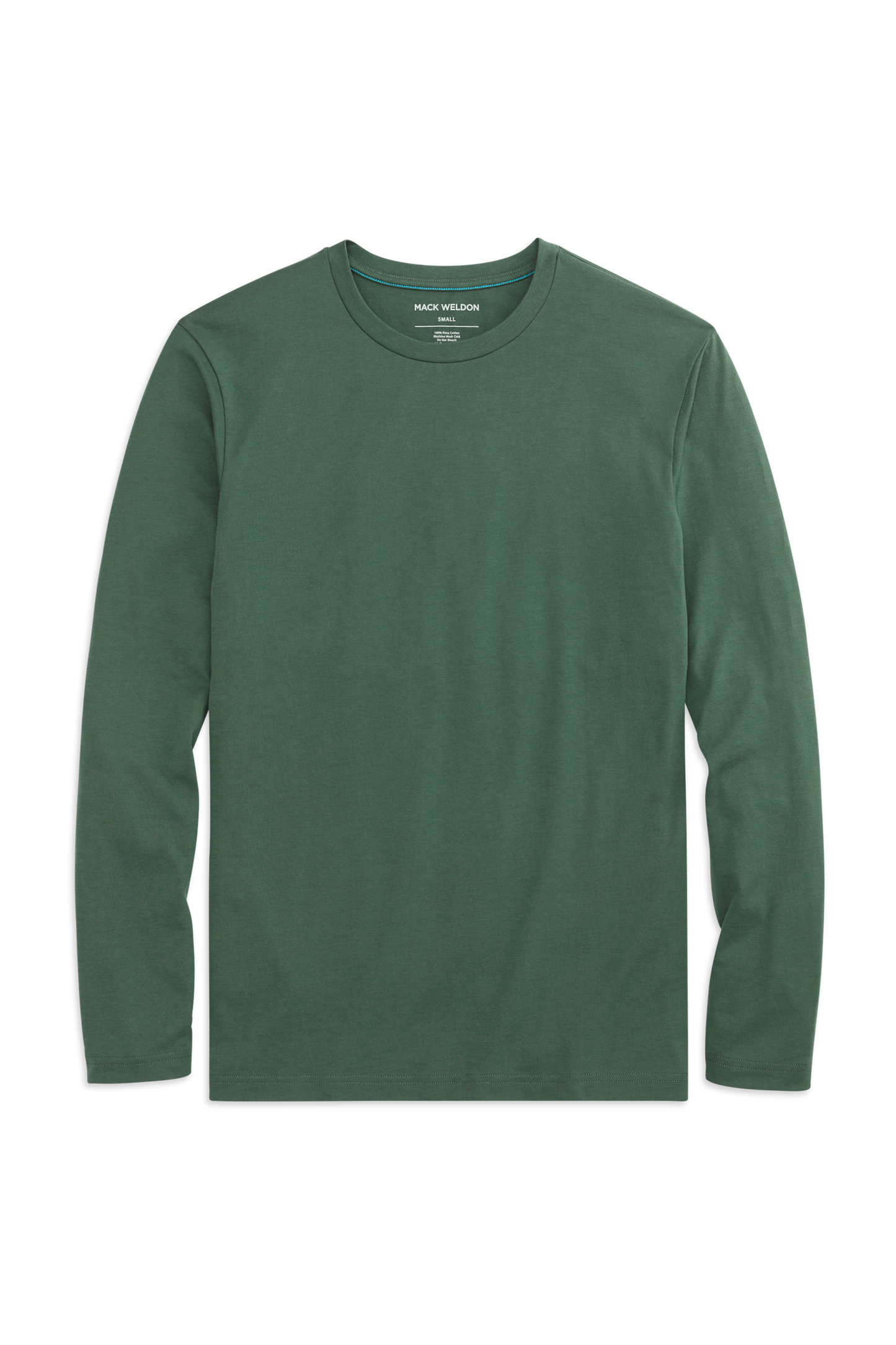 Front view of Pima Long Sleeve T-Shirt in Greenlake