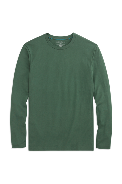 Front view of Pima Long Sleeve T-Shirt in Greenlake