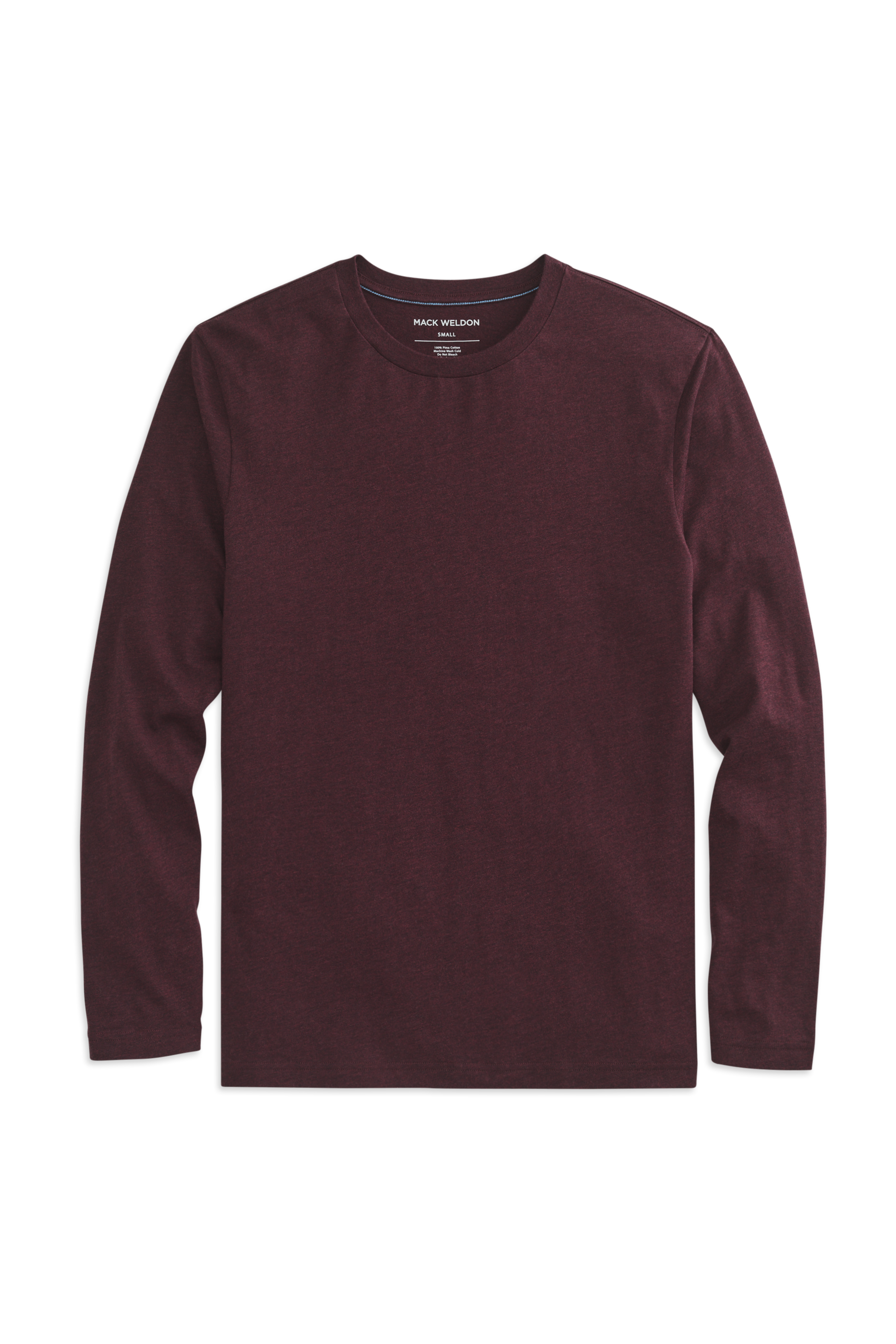 Purple Potion Heather | Front view of Pima Long Sleeve T-Shirt in Purple Potion Heather