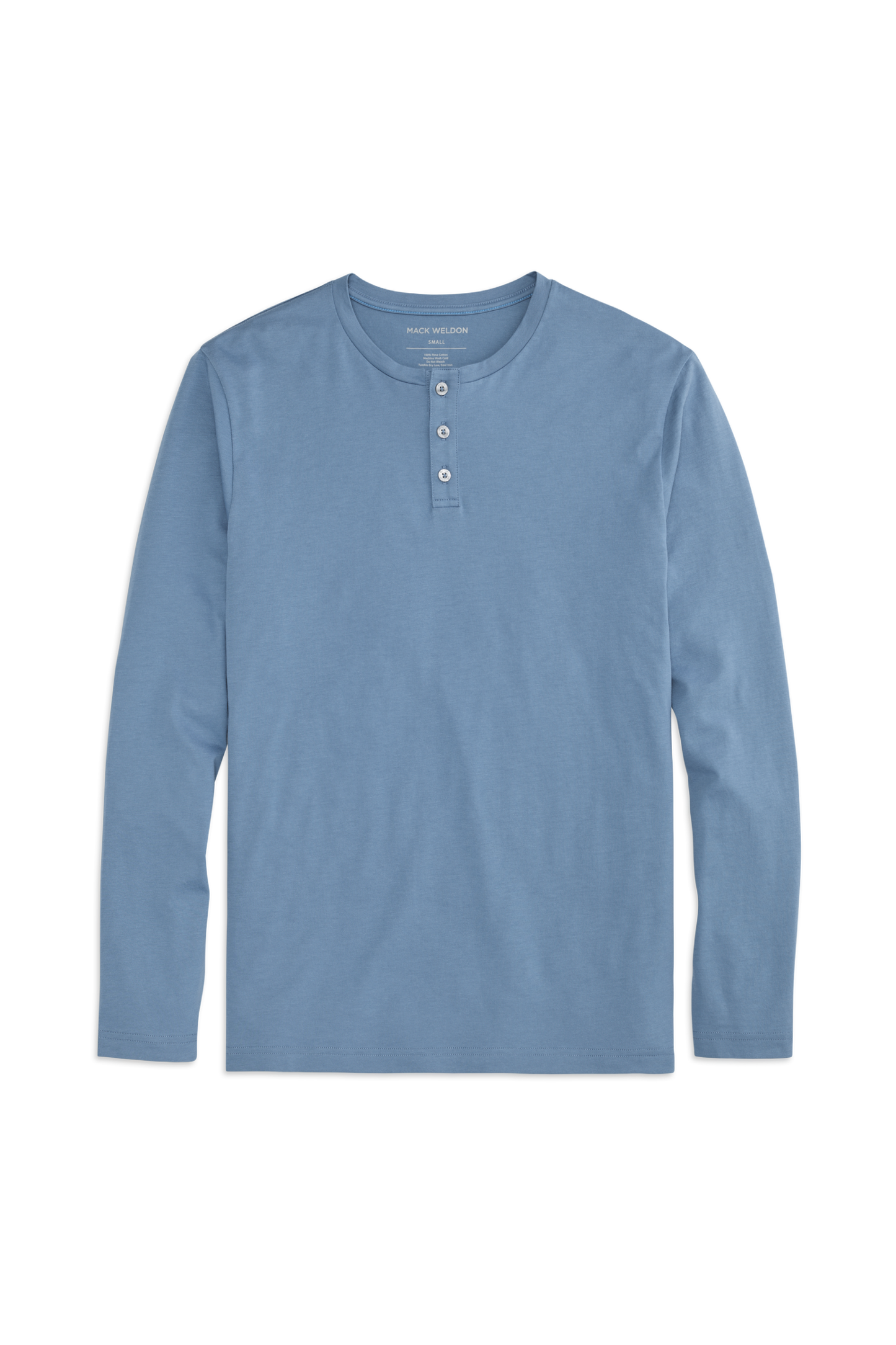 Shooting Star | Front view of Pima Long Sleeve Henley in Shooting Star