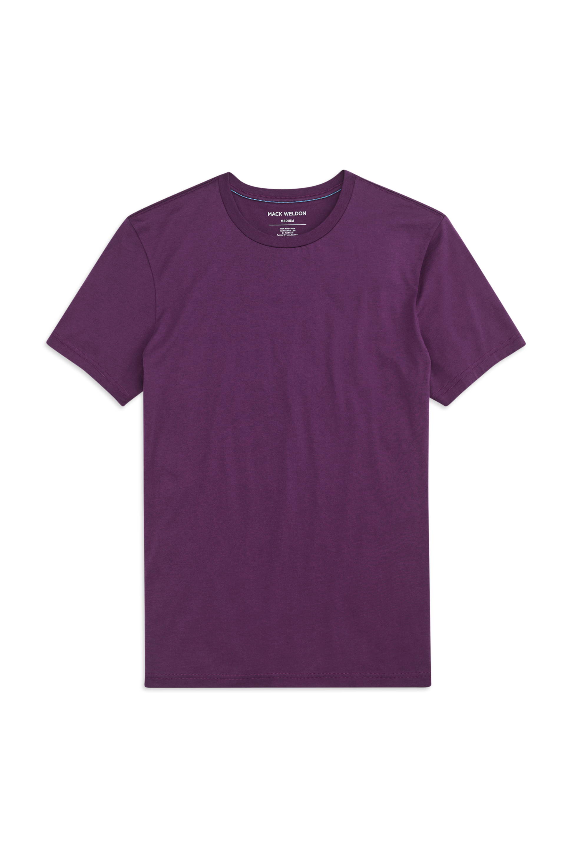 Front view of Pima Crew Neck T-Shirt in Fig Pudding