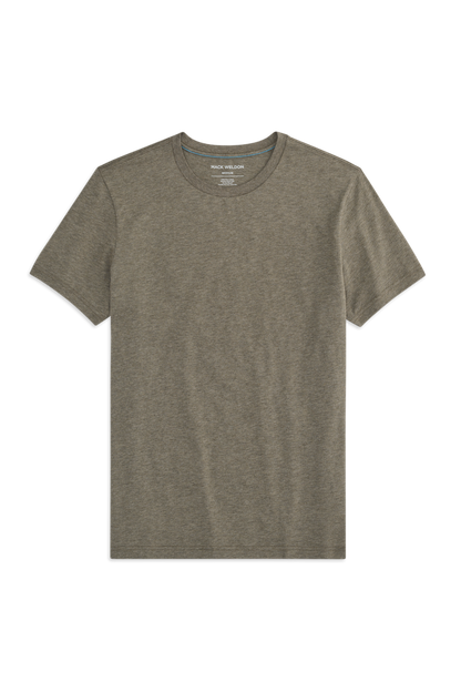 Front view of a Pima Crew Neck T-Shirt in  Sage Heather