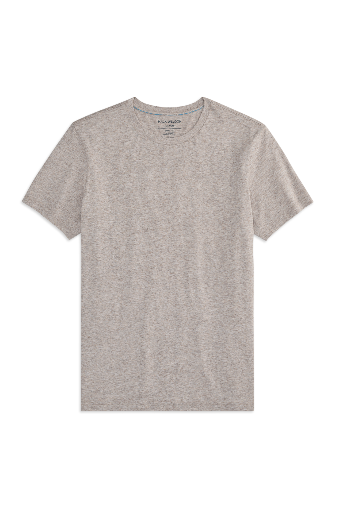Front view of a Pima Crew Neck T-Shirt in  Shroom Marl