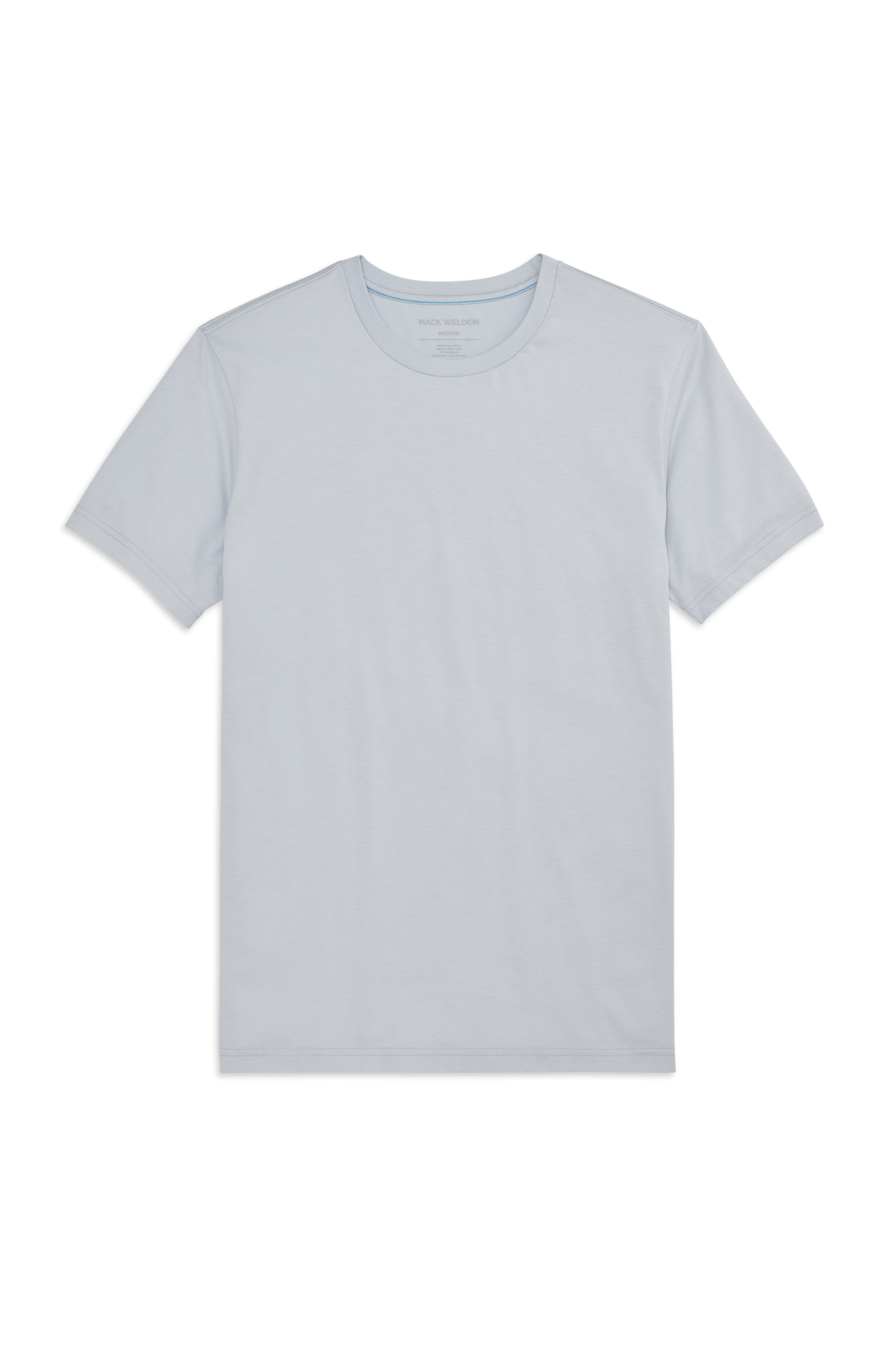 Front view of Pima Crew neck t-shirt in Steam 