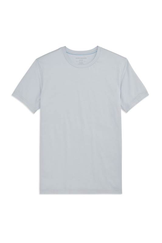Front view of Pima Crew neck t-shirt in Steam 