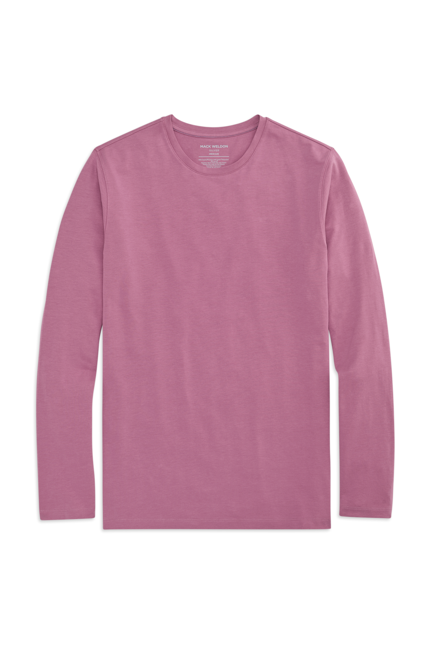 Front view of Silver Long Sleeve Tshirt in Winter Haze