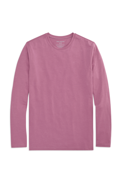Front view of Silver Long Sleeve Tshirt in Winter Haze