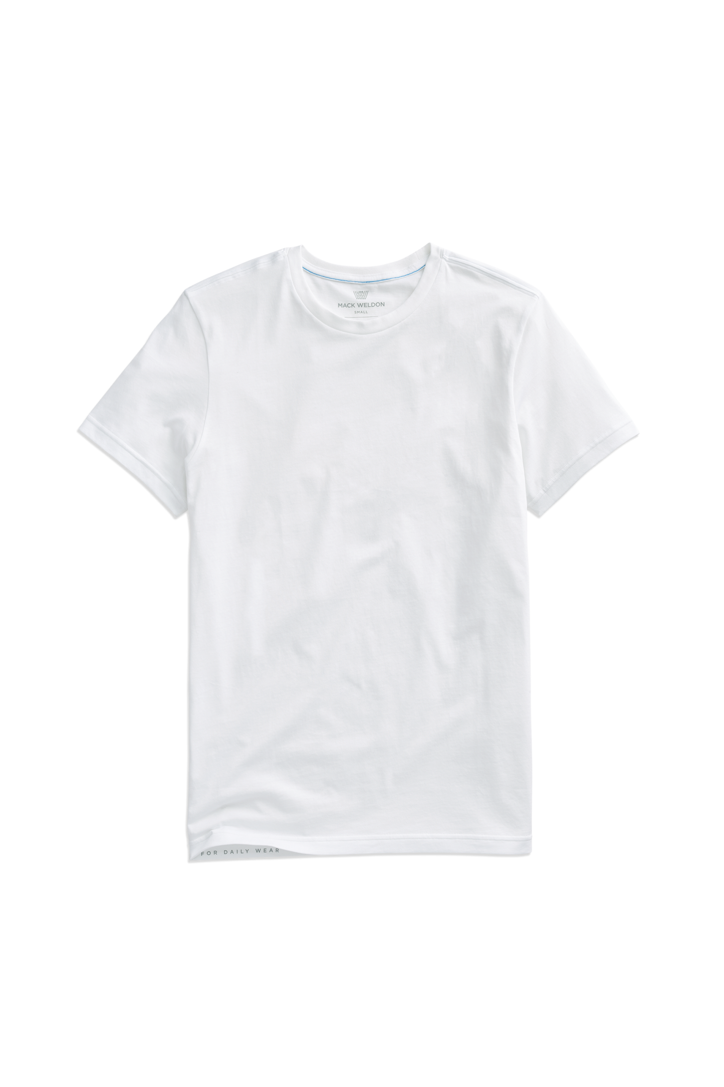 Front view of a Pima Crew Neck T-Shirt in Bright White