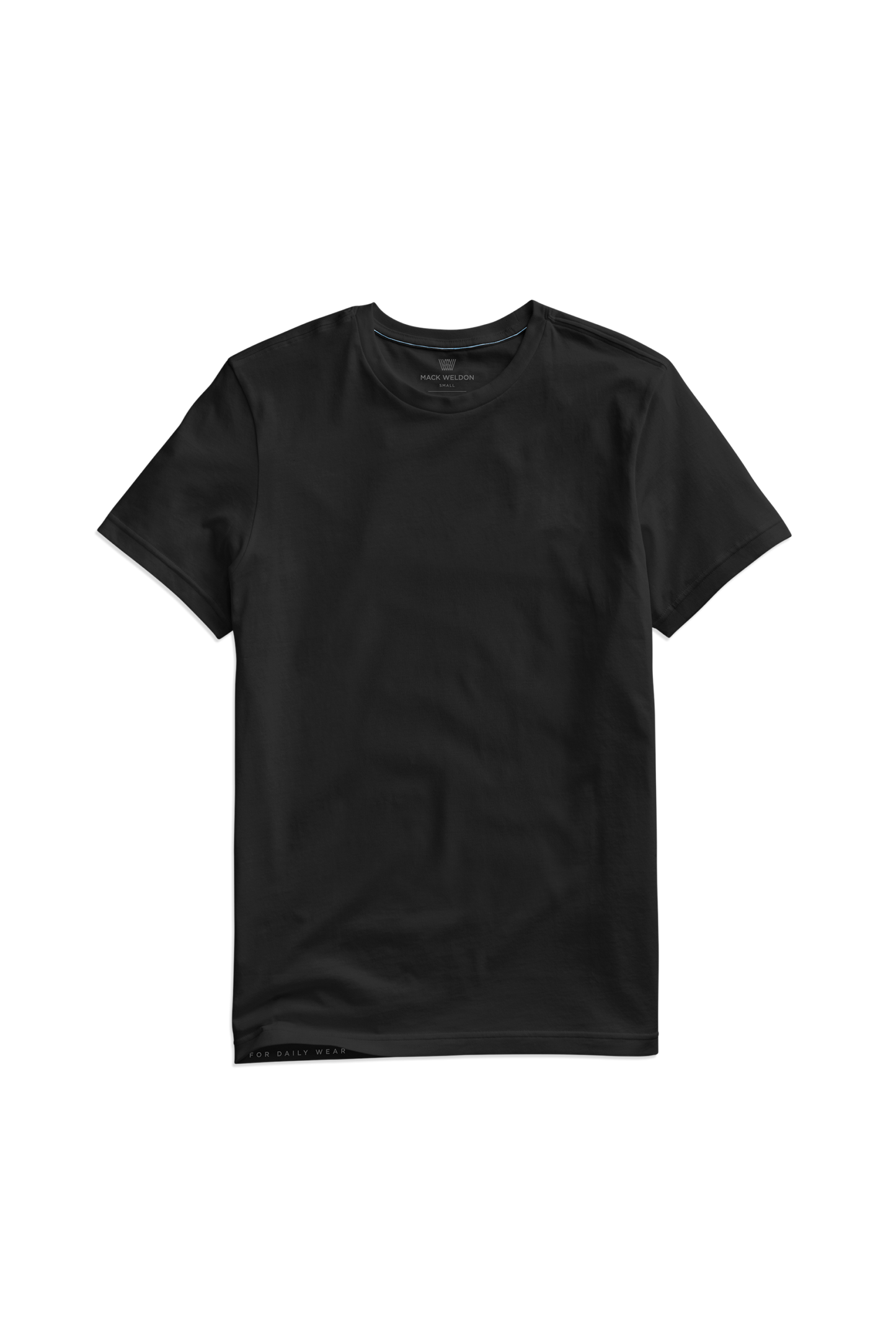 True Black | Front view of Pima Crew Neck T-Shirt in True Black