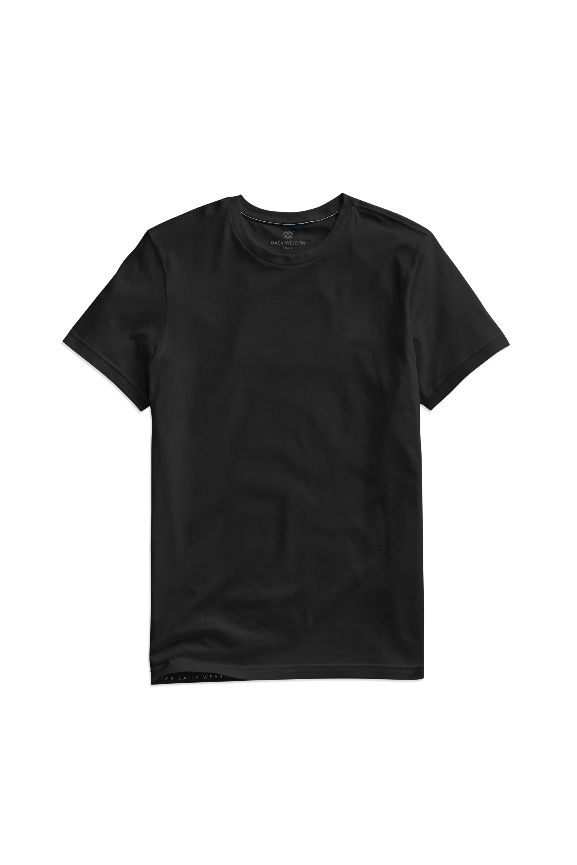 True Black | Front view of Pima Crew Neck T-Shirt in True Black