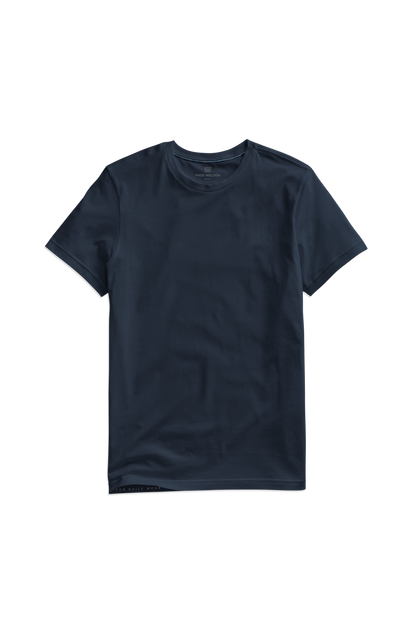 True Navy | Front view of Pima Crew Neck T-Shirt in True Navy