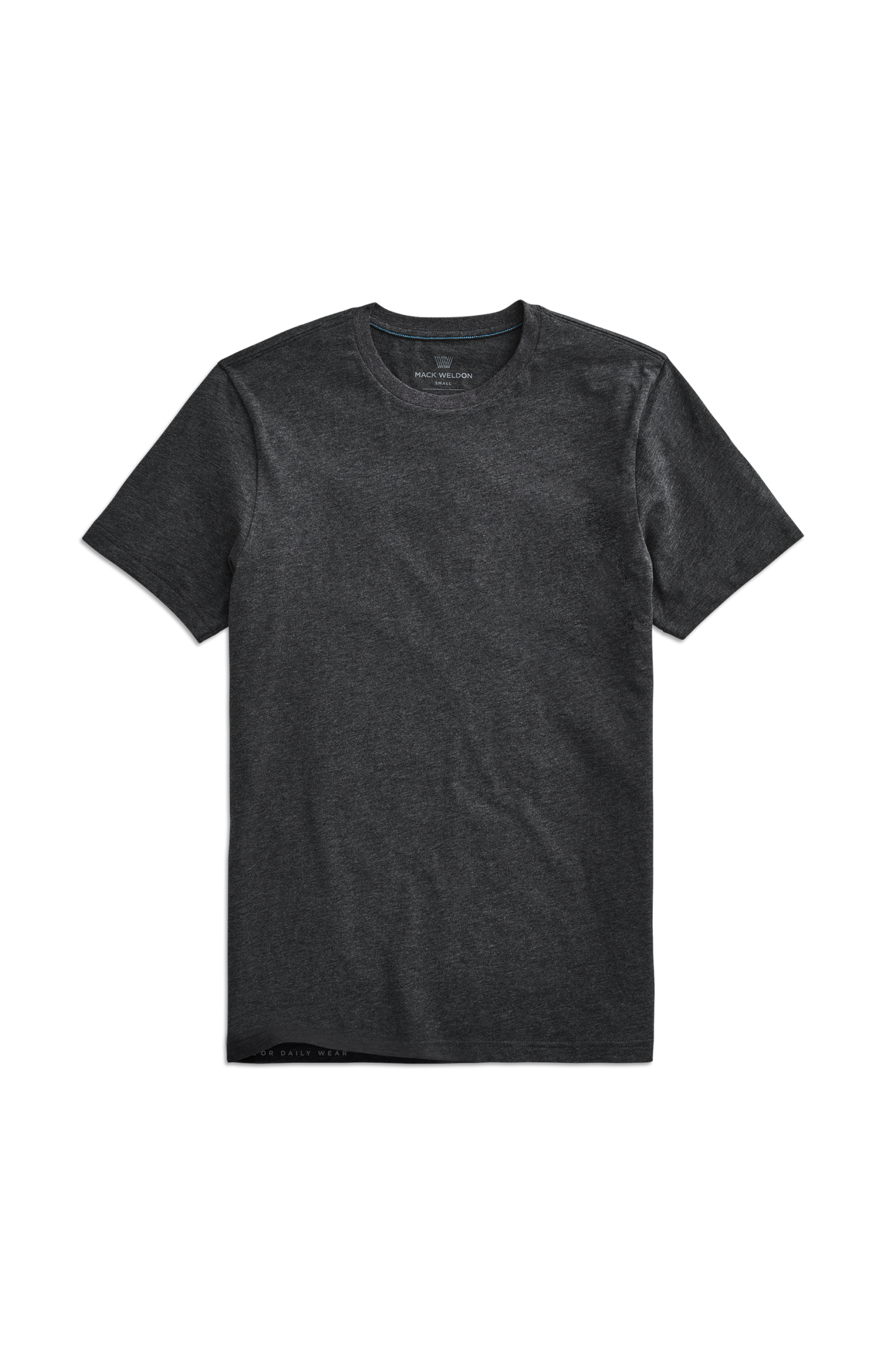 Charcoal Heather | Front view of Pima Crew Neck T-Shirt in Charcoal Heather