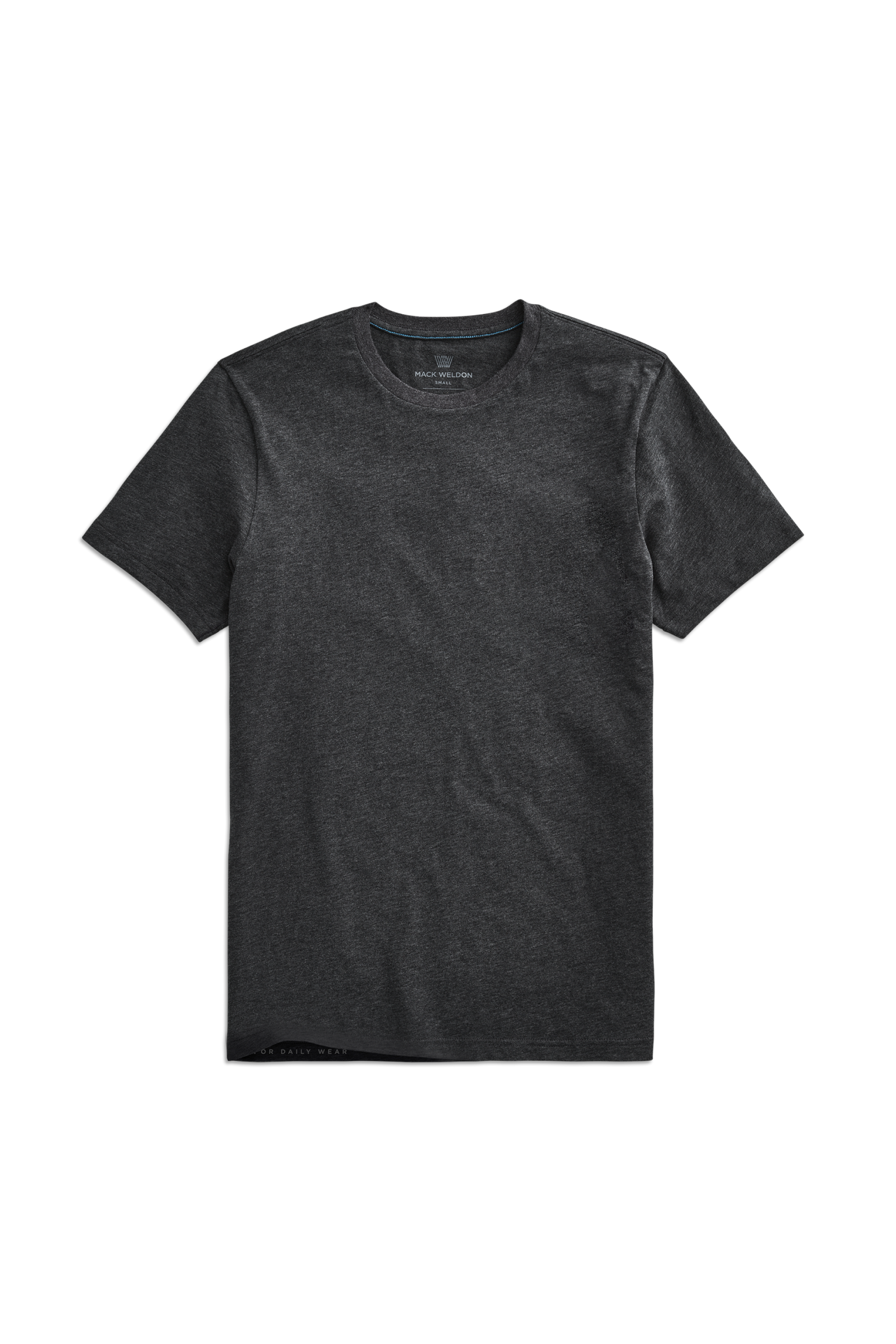 Charcoal Heather | Front view of Pima Crew Neck T-Shirt in Charcoal Heather