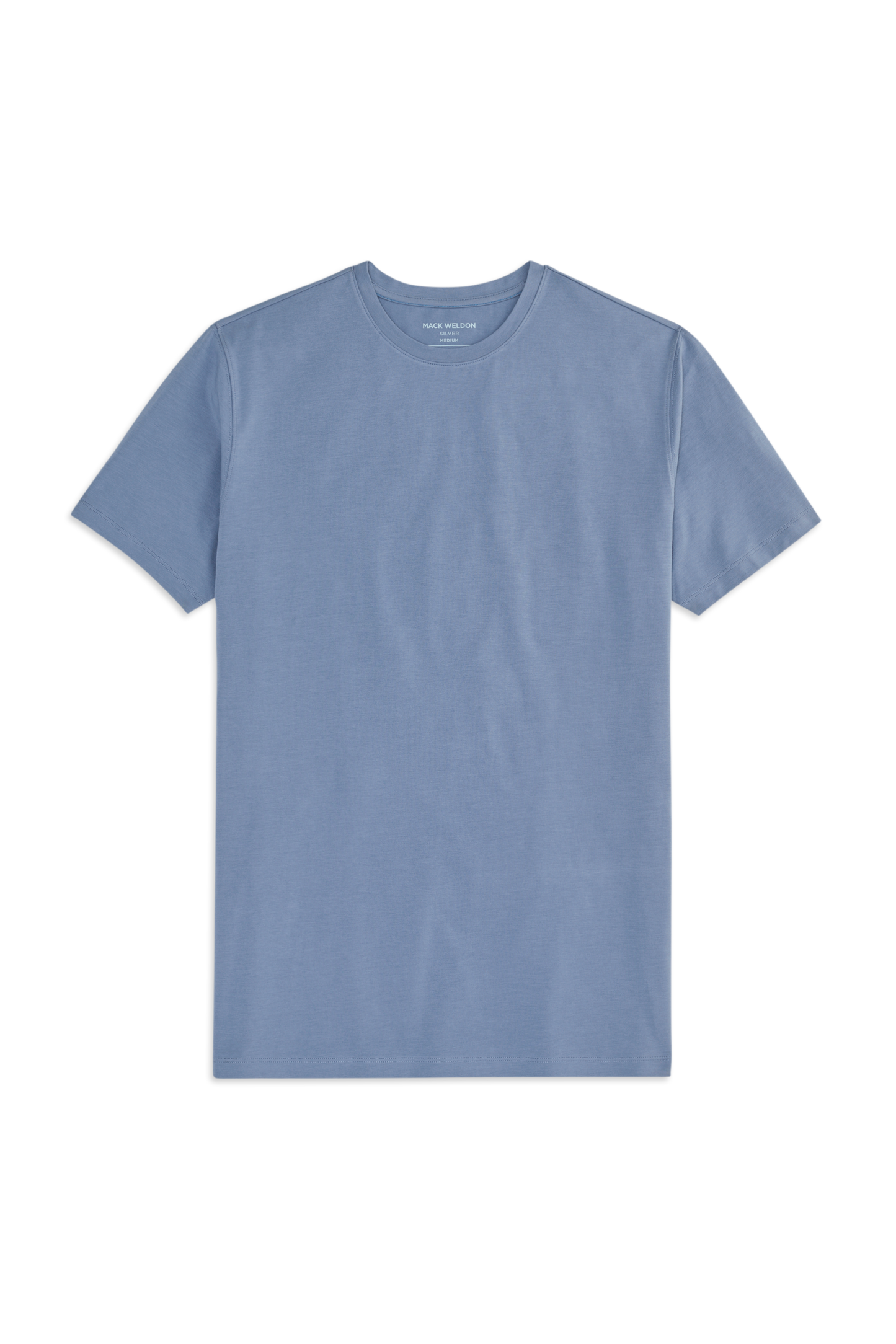 Front view of the Silver Crew Neck T-Shirt in Slate Stone