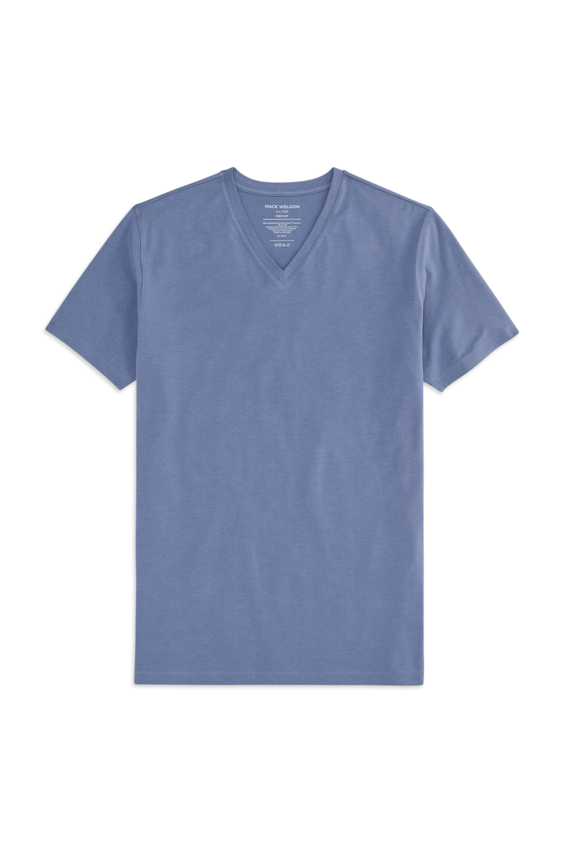 Shooting Star | Front view of Silver V-Neck T-Shirt in Shooting Star