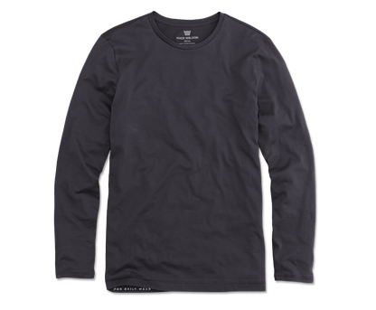 Nine Iron | Front view of Pima Long Sleeve T-Shirt in Nine Iron