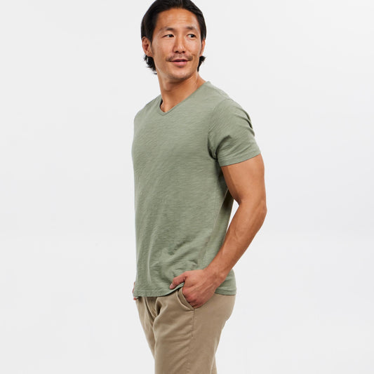 Ash & Erie Lightweight Washed Blue Crew Neck T-Shirt for Short Men   Short Sleeve Premium Tee