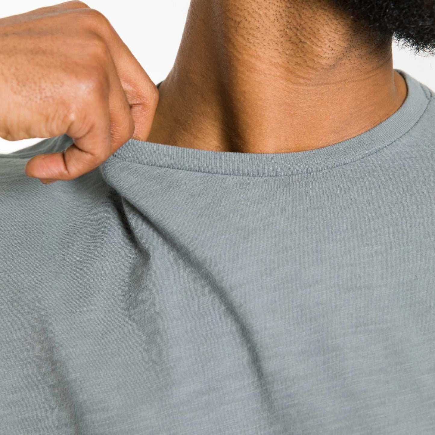 Ash & Erie Lightweight Washed Steel Crew Neck T-Shirt for Short Men   Short Sleeve Premium Tee