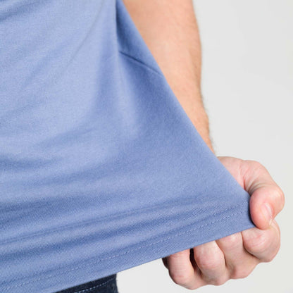 Ash & Erie Blue Crew Neck T-Shirt for Short Men   Short Sleeve Tee